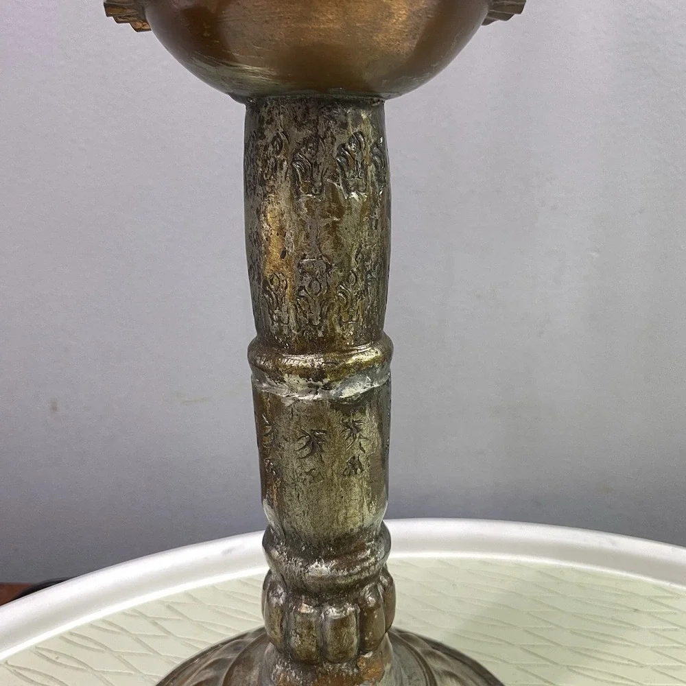 Small Brass‎ candlestick Table Lamp 17